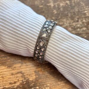 Vintage Polki 925 diamond bangle bracelet ✨